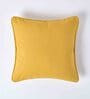 Mustard Cotton Solid 24x24 Inches Cushion Cover