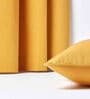 Mustard Cotton Solid 24x24 Inches Cushion Cover