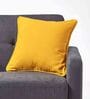 Mustard Cotton Solid 24x24 Inches Cushion Cover