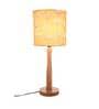 Mustard Flora Multicolor Satin Shade Table Lamp with Brown Base