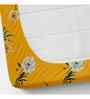 Mustard Floral 144 TC Cotton King Fitted Bedsheet Bedsheet 2 Pillow Rose Collection