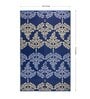 Blue Floral Polyproylene 4 ft x 6 ft Machine Made Picnic  Mats