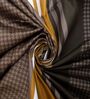 Brown Geometric 400 TC Cotton Superking Size Bedsheet With 2 Pillow Covers Threads Stripes Collection