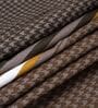 Brown Geometric 400 TC Cotton Superking Size Bedsheet With 2 Pillow Covers Threads Stripes Collection
