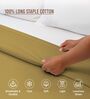 Mustard Gold Solid 400 TC Cotton Double Sized Duvet Cover
