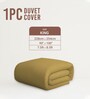 Mustard Gold Solid 400 TC Cotton Double Sized Duvet Cover
