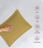 Mustard Gold Solid 400 TC Cotton Standard Sized 2 Pillow Covers