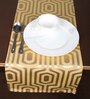 Mustard Hallway Geometric Cotton Jacquard (60 x 13) Table Runner