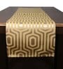Mustard Hallway Geometric Cotton Jacquard (60 x 13) Table Runner