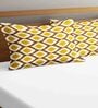 Mustard Ikat 210 TC Cotton Pillow Covers Set of 2