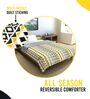 Mustard Mint Microfiber Abstract 120 Gsm Single Comforter