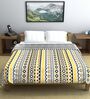 Mustard Mint Microfiber Abstract 150 Gsm Double Comforter