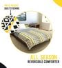 Mustard Mint Microfiber Abstract 150 Gsm Double Comforter