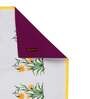 Floral (12x18) Mustard & White Poly Cotton (Set of 6) Table Linen Set