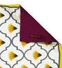 Floral (48x12) White & Mustard Poly Cotton Table Runner