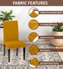 Mustard Polycotton Solid 14x18 Inches Chair Covers  (1 piece)