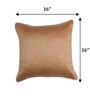 Gold Striped Polyester Blend 16 x 16 Inches Cushion Cover