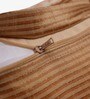 Gold Striped Polyester Blend 16 x 16 Inches Cushion Cover
