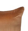 Gold Striped Polyester Blend 16 x 16 Inches Cushion Cover