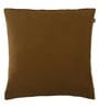 Mustard Geometric Poly Viscose 16 x 16 Inches Cushion Cover