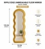 Mustard Ripple Edge Floor Mirror (170 x 70) CM