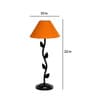 Orange Shade Table Lamp With Metal Base