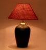 Mustard Shade Table Lamp With Terracotta Base