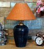 Mustard Shade Table Lamp With Terracotta Base