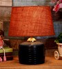 Mustard Shade Table Lamp With Terracotta Base