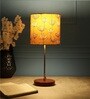 Lolita Mustard Fabric Shade Night Lamp With Aluminium Base