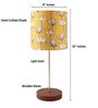 Lolita Mustard Fabric Shade Night Lamp With Aluminium Base