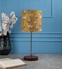 Lolita Mustard Fabric Shade Night Lamp With Aluminium Base