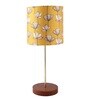 Lolita Mustard Fabric Shade Night Lamp With Aluminium Base