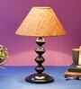 Mustard Shade Table Lamp With Metal Base