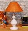 Mustard Shade Table Lamp With Metal Base