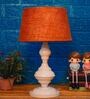 Mustard Shade Table Lamp With Metal Base