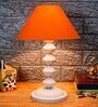 Mustard Shade Table Lamp With Metal Base
