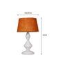 Mustard Shade Table Lamp With Metal Base