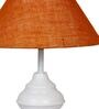 Mustard Shade Table Lamp With Metal Base