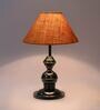 Mustard Shade Table Lamp With Metal Base