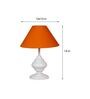 Mustard Shade Table Lamp With Metal Base