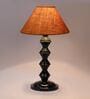 Mustard Shade Table Lamp With Metal Base