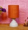 Mustard Shade Table Lamp With Metal Base