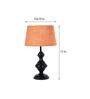 Mustard Shade Table Lamp With Metal Base