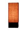 Sanna Mustard Natural Fiber Shade Table Lamp With Wood Base