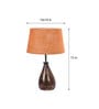 Caracas Mustard Natural Fiber Shade Night Lamp With Wood Base