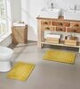 Mustard Solid MicroFibre 14x10 Inches Antiskid Bath Mats