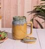 Mustard Studio Pottery Ceramic Mason Jar Cup with Lid