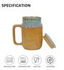 Mustard Studio Pottery Ceramic Mason Jar Cup with Lid
