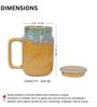 Mustard Studio Pottery Ceramic Mason Jar Cup with Lid